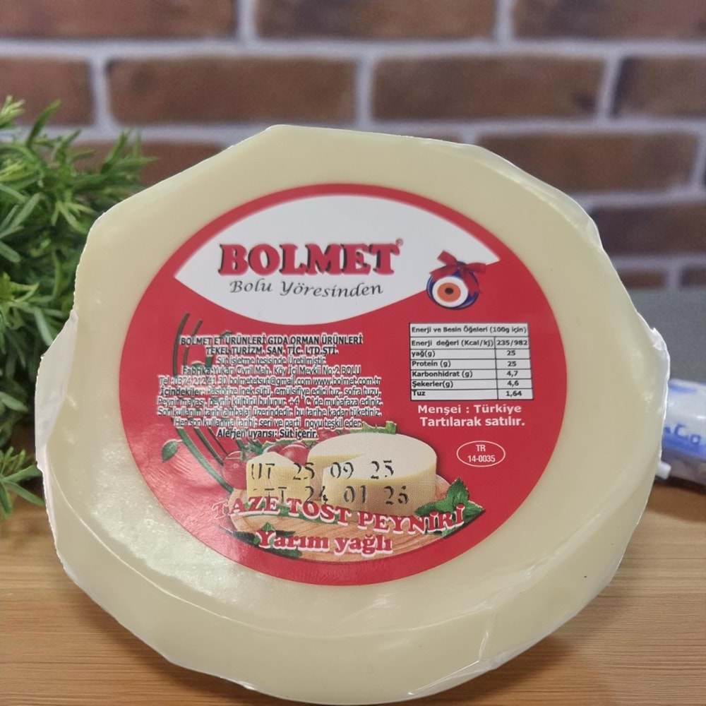 BOLMET TAZE TOST PEYNİRİ 500GR